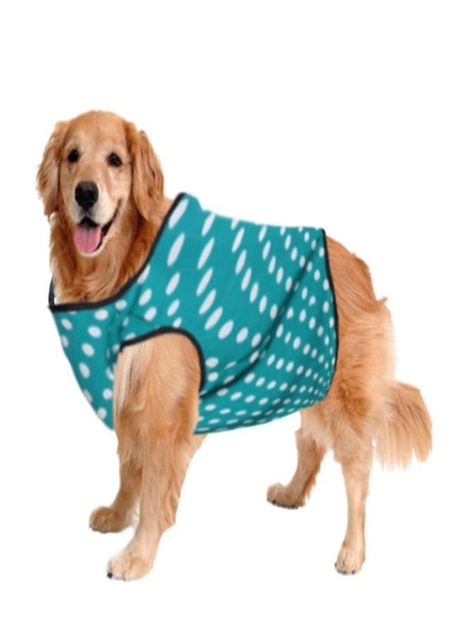 Sage Square Funky Soft Material Dog T-Shirt | Cool/Funky Print Pet | Soft Light Weight | Comfortable & Breathable Dog Clothing | Trendy Vest Outfit (XXLarge - 28 inch) (Polka Sky Blue) - Image 1